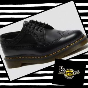 3989 YELLOW STITCH SMOOTH LEATHER BROGUE SHOES